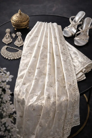 Chandani - Ivory white Sathiraa Sarees