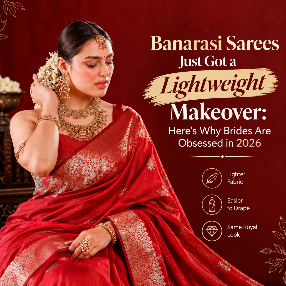 Banarasi Sarees Just Got a Lightweight Makeover: Here's Why Brides Are Obsessed in 2026