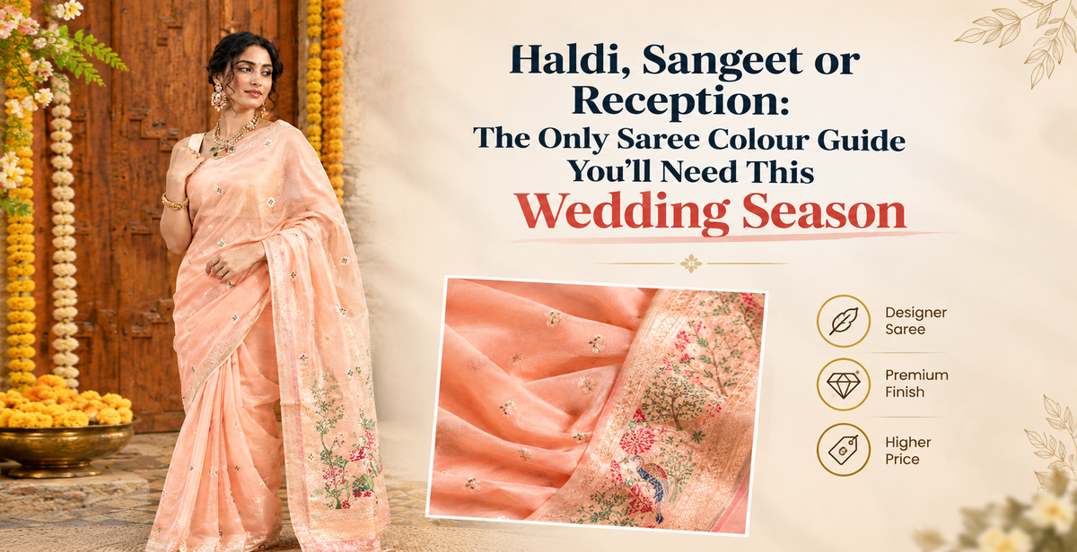 Haldi, Sangeet or Reception: The Only Saree Colour Guide You'll Need This Wedding Season