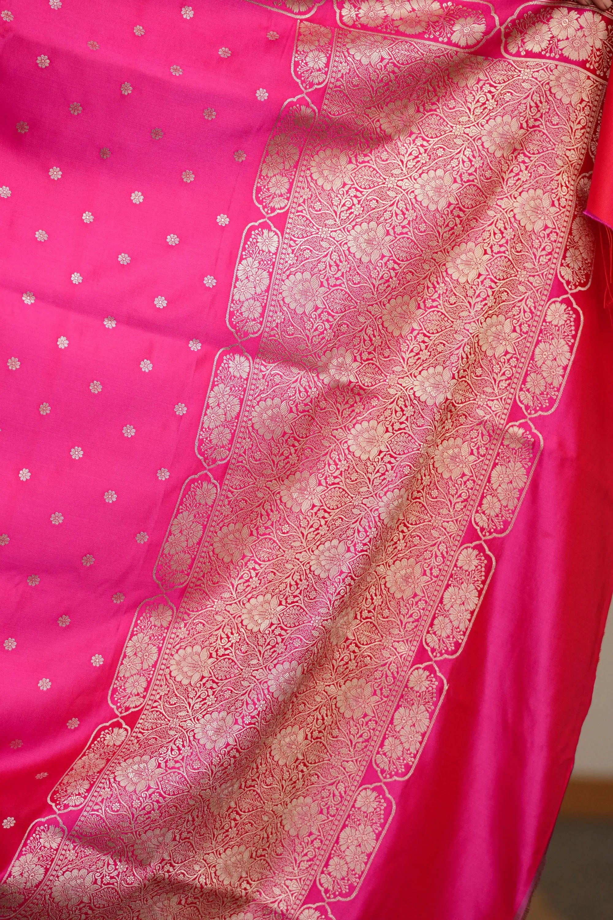 Image of Rani : Banarasi Mashru Katan Silk Saree Sathiraa Sarees
