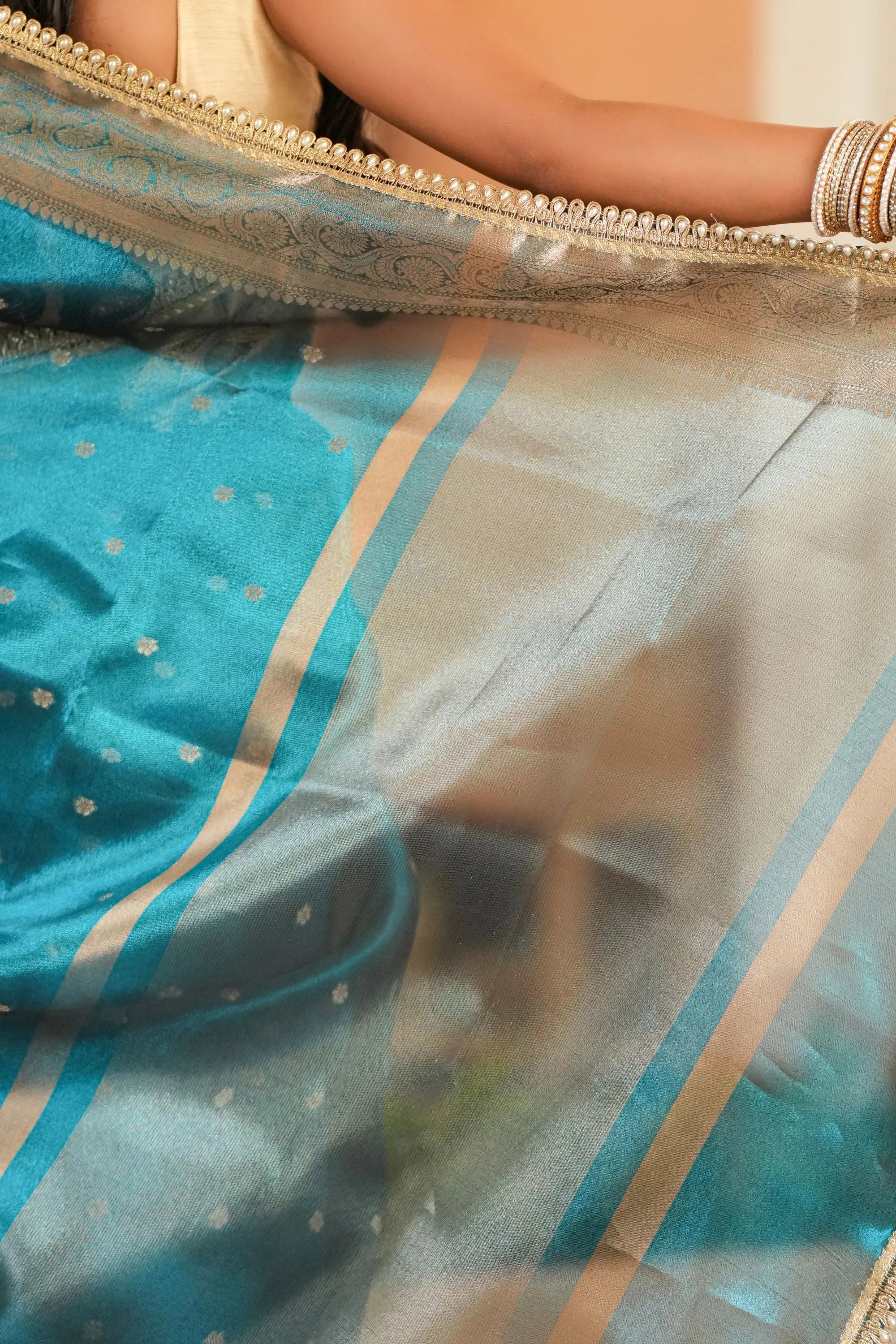 Image of Rishika : Banarasi Ethnic Motifs Zari Saree Sathiraa Sarees