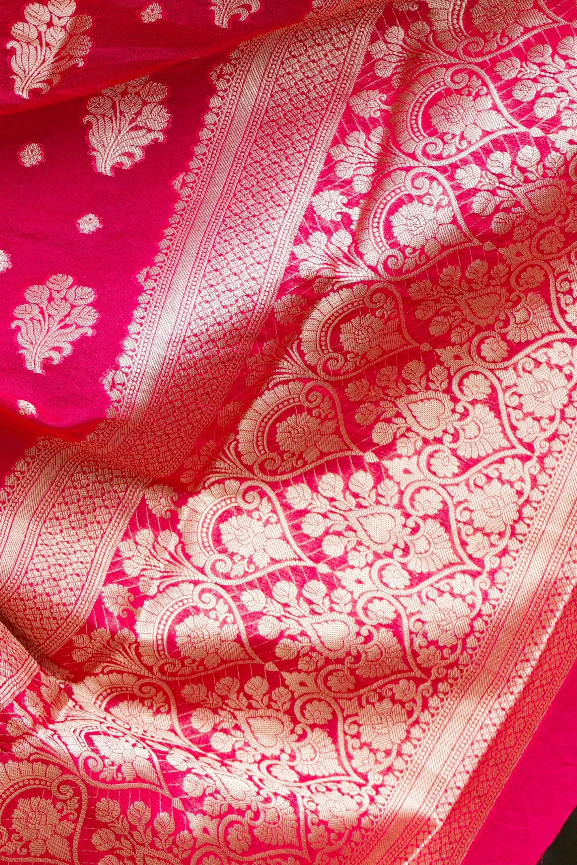 Image of Kashi : Woven Design Zari Silk Blend in Heavy Banarsi Sathiraa Sarees