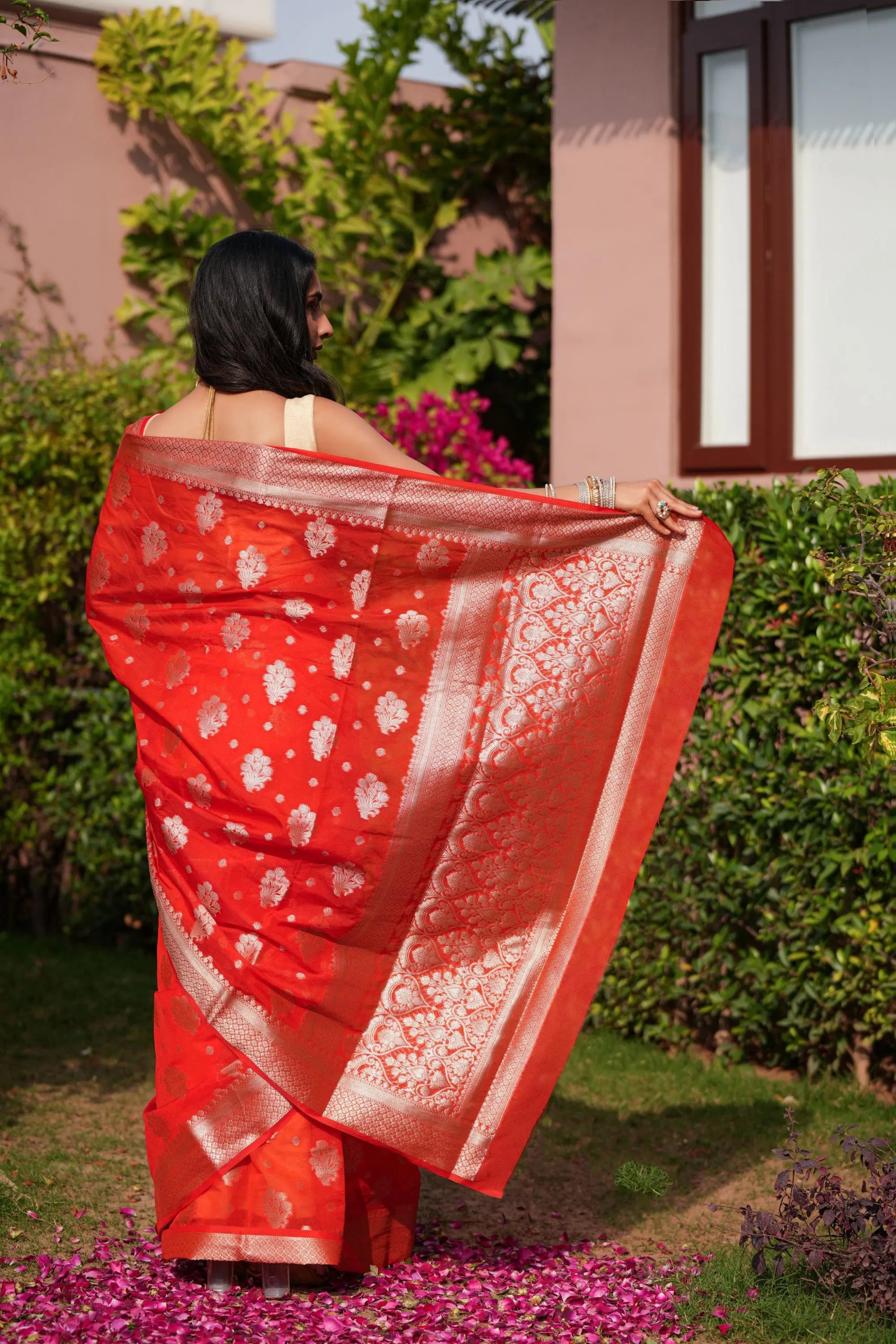 Image of Kavya : Woven Design Zari Silk Blend in Heavy Banarsi Sathiraa Sarees