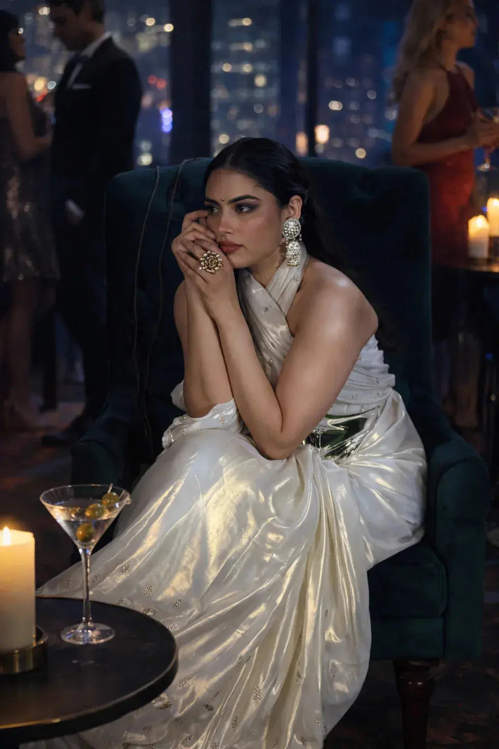 Image of Chandani - Ivory white Sathiraa Sarees