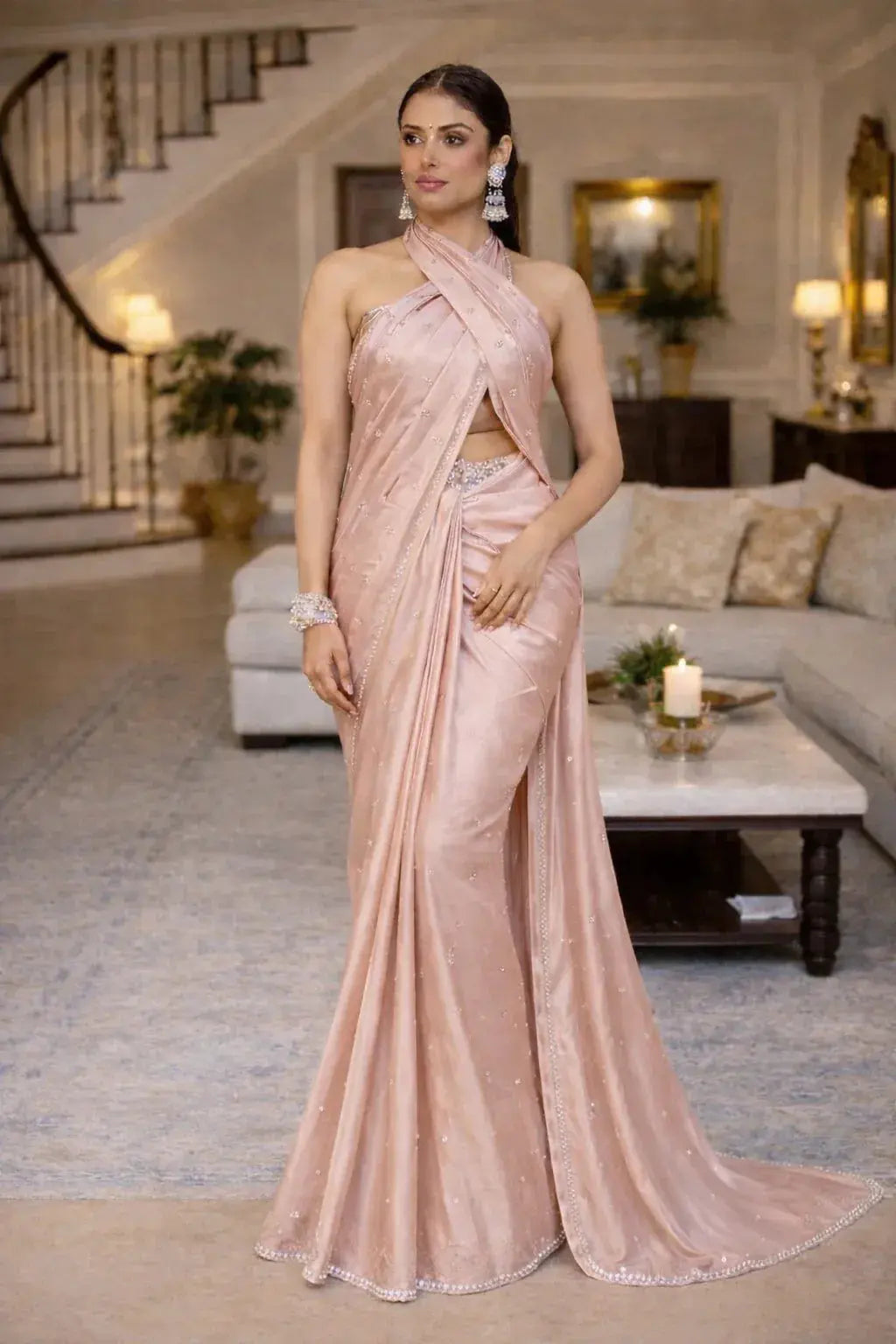 Image of Chandani - Rose Gold Sathiraa Sarees