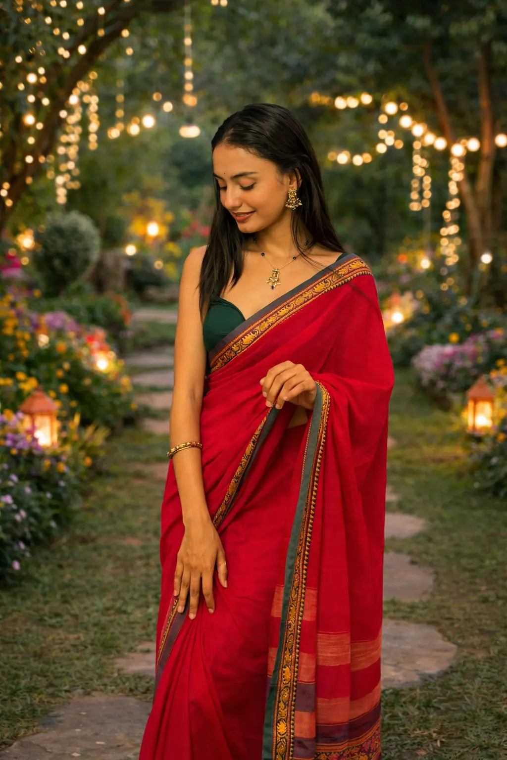 Image of Lalima : Narayanpet Cotton Saree Sathiraa Sarees