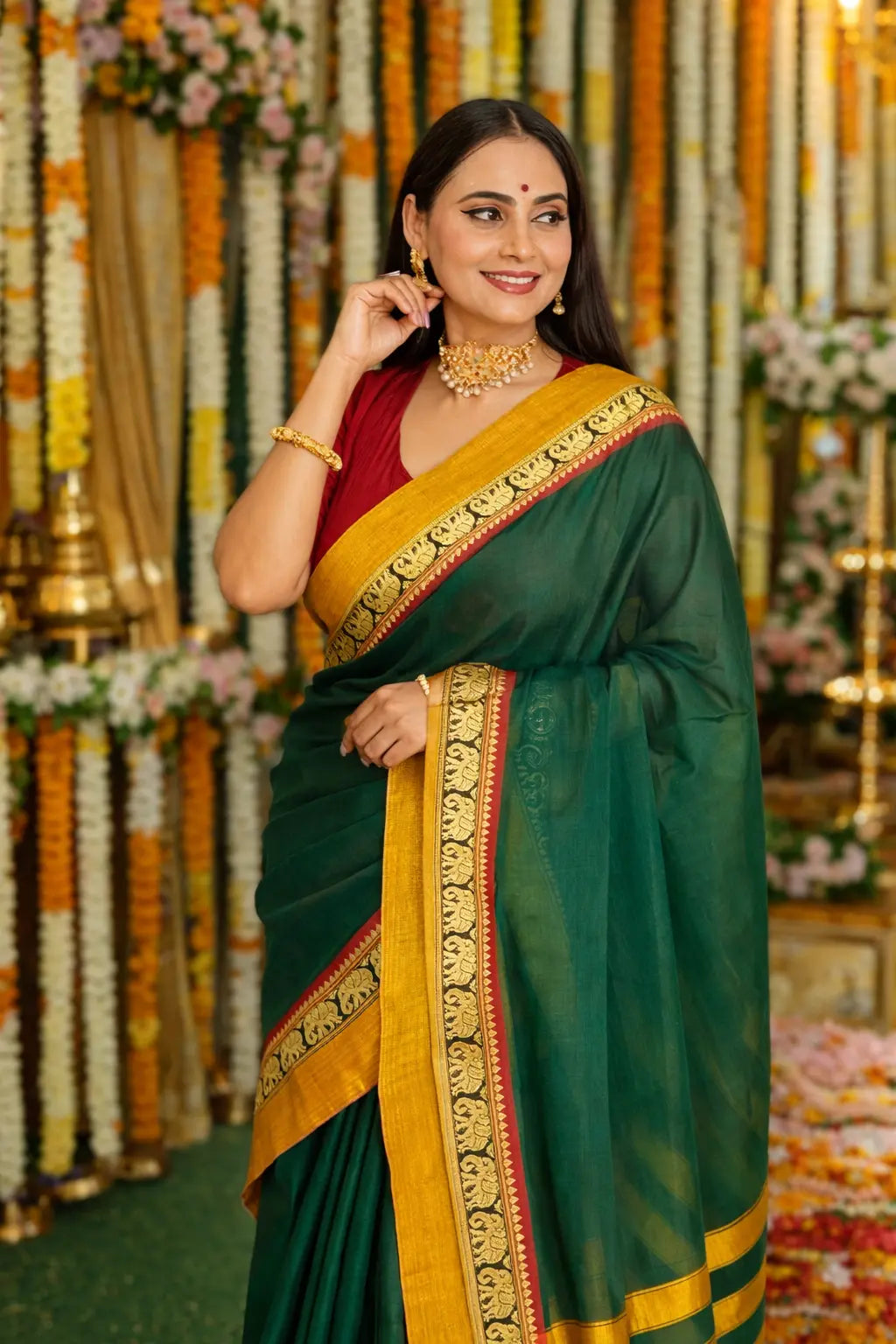 Image of Prakriti : Narayanpet Cotton Saree Sathiraa Sarees