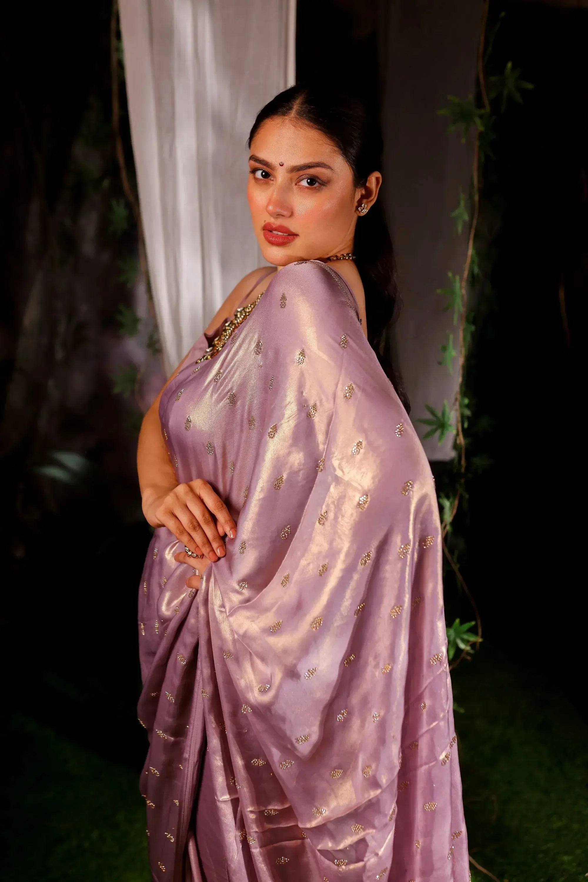 Image of Chandani - purple Sathiraa Sarees